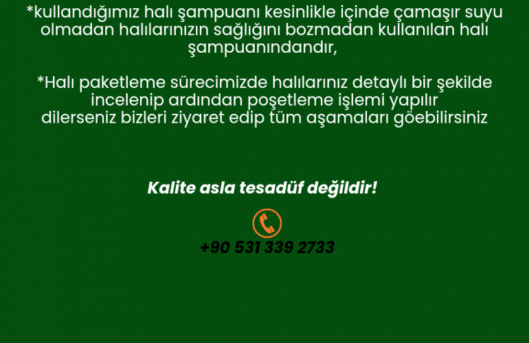 Halı yıkamada şok fiyatlar